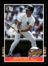 1985 Donruss Highlights #36 Don Mattingly PLAYER OF THE MONTH [NM] [Base Set]