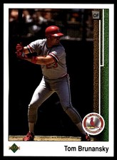 Tom Brunansky 1989 Upper Deck #272 Cardinals MLB READ FREE SHIPPING AutographDen