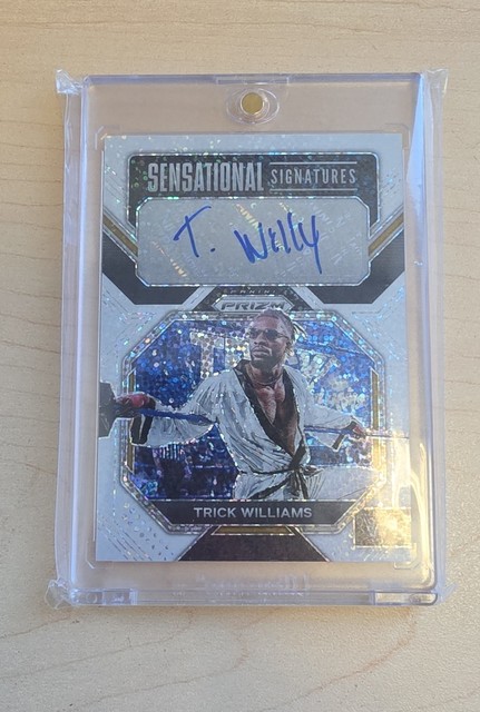 2023 Panini Prizm WWE Trick Williams White Sparkle 1/1 Auto SSSSSSSP.