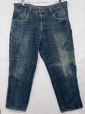 Sean John Men s Utility Carpenter Jeans Size 36/31 Blue Denim Y2K Hip Hop Cotton