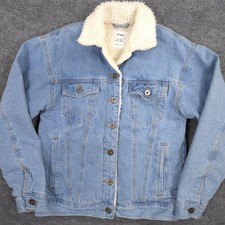 Cotton On Fleece Lined Denim Trucker Jacket W...
