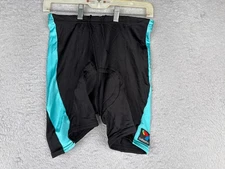 VINTAGE Bellwether Cycling Shorts Adult Medium Black Blue Nylon Spandex Blend