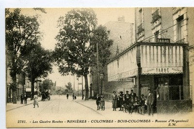 CPA 92 Asnières Colombes Bois-Colombes - Les Quatre Routes - Avenue d'Argenteuil
