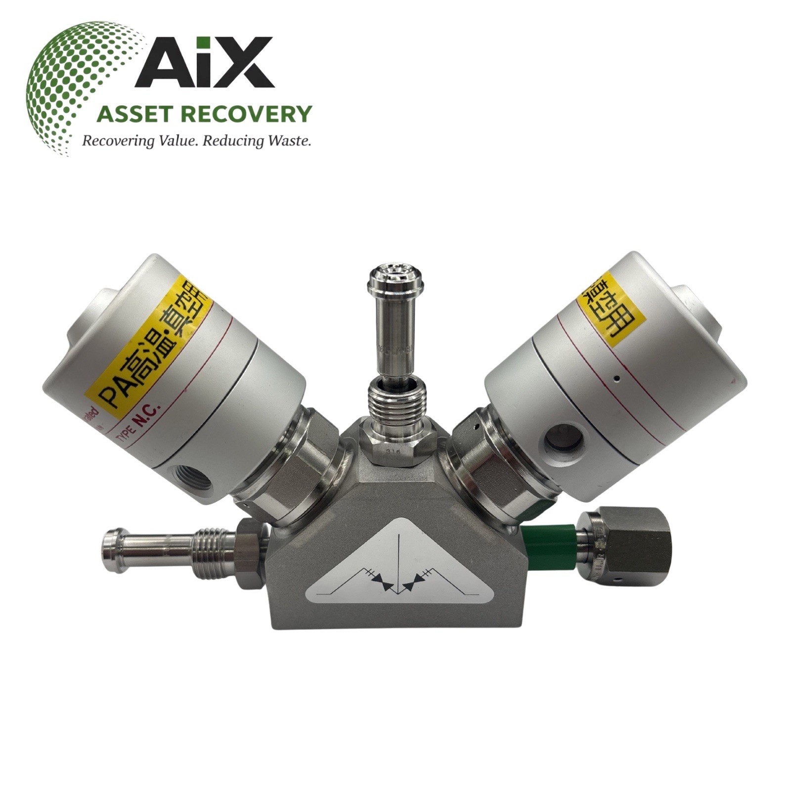 FUJIKIN 3-WAY DIAPHRAGM VALVE N.C. O.P. 0.34~0.49MPa 1/4” MMFVCR 181393 AH7ZC000