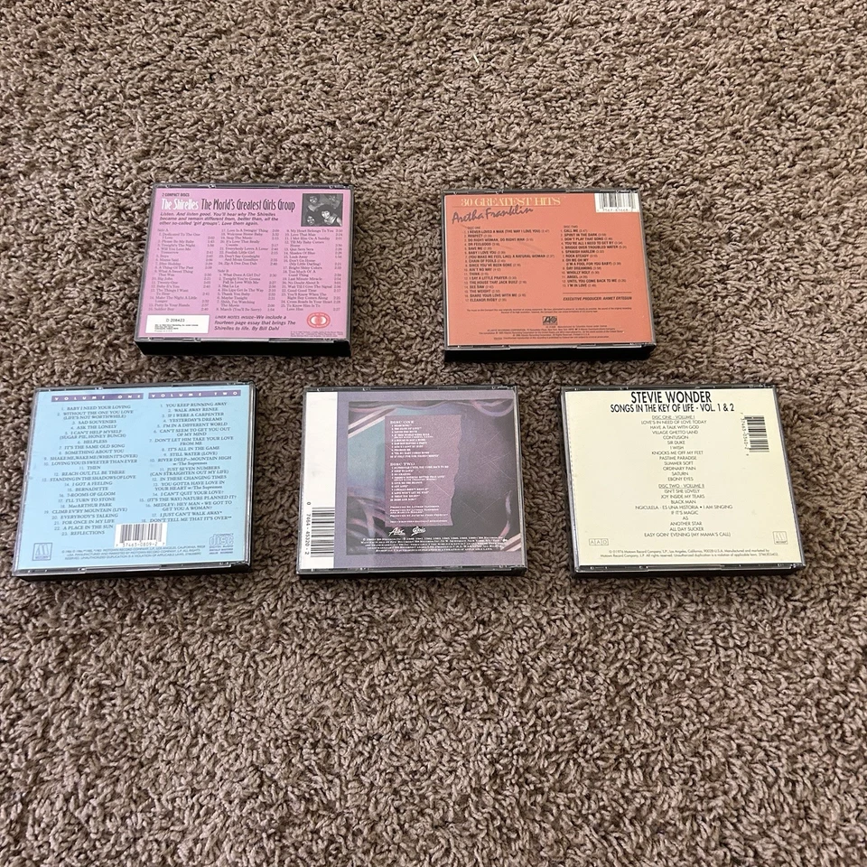 Soul R&B Motown Double CD Lot – Aretha Franklin, Stevie Wonder, Luther Vandross Foto 2 de 4
