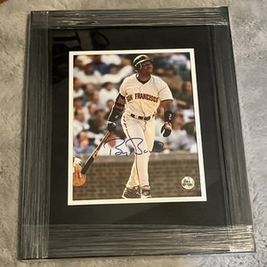 MLB BARRY BONDS SIGNED AUTO 8x10 PHOTO FRAMED SAN FRANCISCO GIANTS AUTHENTICATED