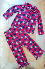 Disney Minnie Mouse Flannel Pajama Set   Black and Red   Girls Size 5T