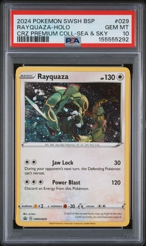 2024 POKEMON PROMO CROWN ZENITH PREMIUM COLLECTION #029 RAYQUAZA-HOLO PSA 10