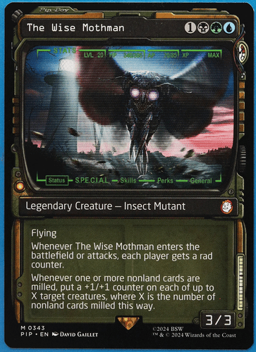 The Wise Mothman (Showcase) Fallout MINT Showcase CARD (503095) ABUGames - Picture 1 of 2
