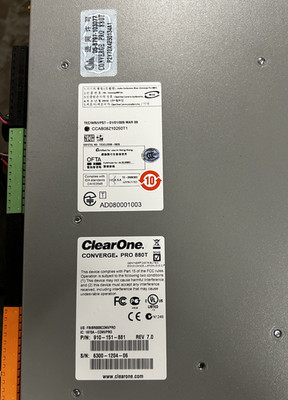 ClearOne CONVERGE PRO 880T Audio Conferencing Rack Mount 910-151-881