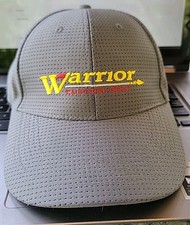 Warrior  Custom Golf Hat Gray Gold Spellout E...