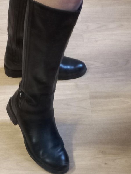 Women Clarks Boots Black Leather 37 #5UPD