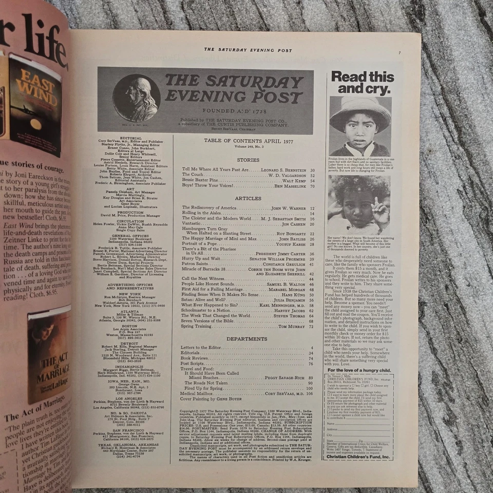 Vintage Saturday Evening Post Magazine April 1977 Jimmy Carter - Image 3 of 3