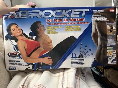 Ab Rocket Abdominal Trainer Machine Blue Core Workout Crunch Fitness Home Gym