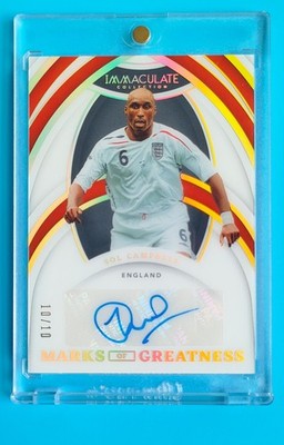 2022-23 Panini Immaculate Soccer Sol Campbell Marks Of Greatness Auto 10/10 SP