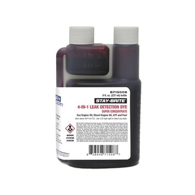 STAY-BRITE B715008 4-in-1 Multi-Purpose Leak Detection Dye, 8 oz Bottle