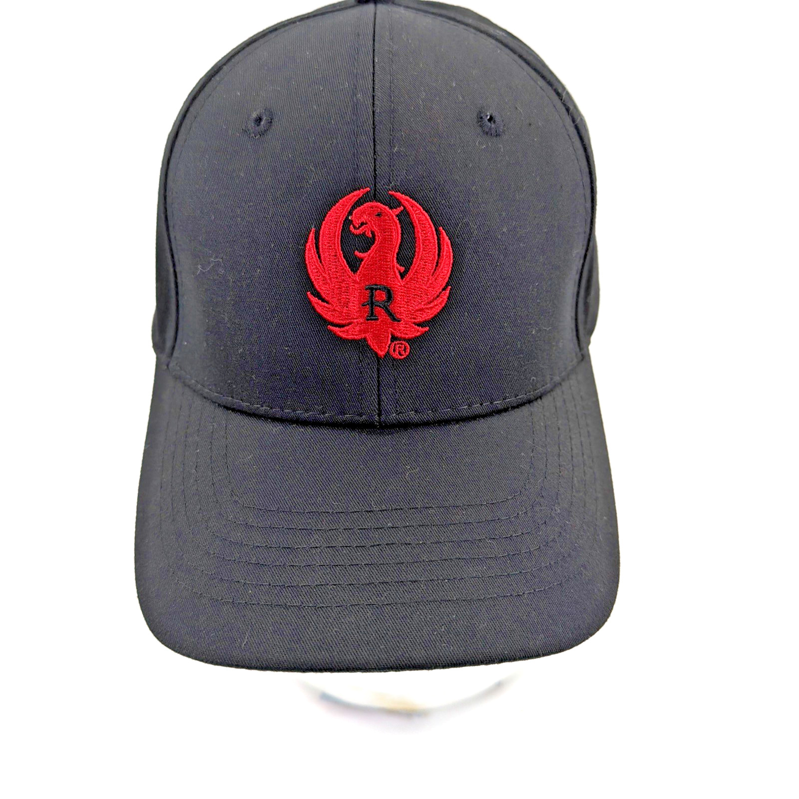 Ruger Firearms Black Strapback Solid Back Hat Cap OEM New