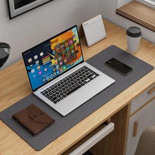 Large Felt Desk Mat, Non-Slip Office Desk Pad for Keyboard Mouse, 31.5x11.8