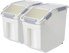 2 Pack Dog Food Storage Container with Scoop,Large Airtight Pet Dog Food Bin,Con