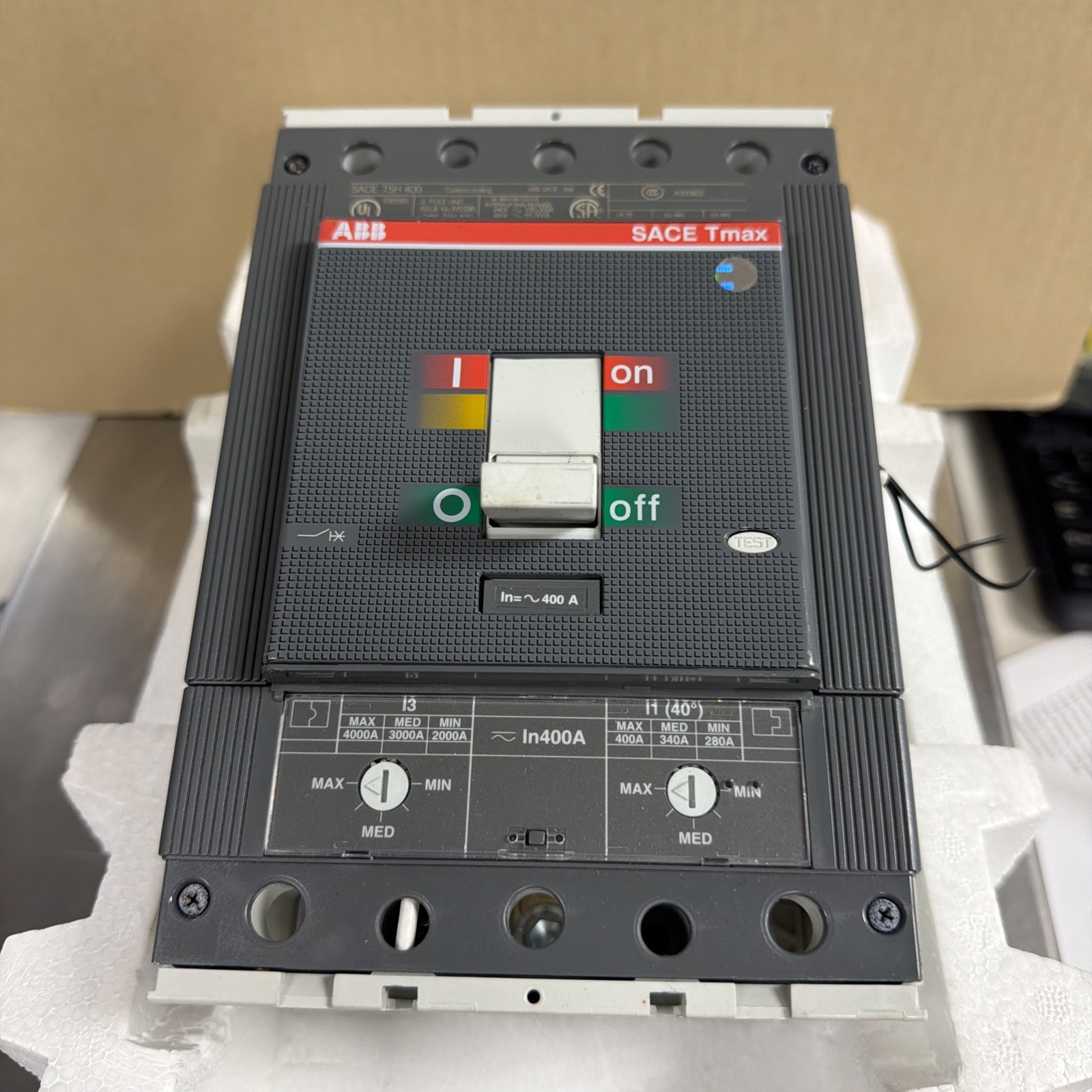 ABB SACE Tmax T5H 3 Pole 400 A Circuit Breaker *NEW*