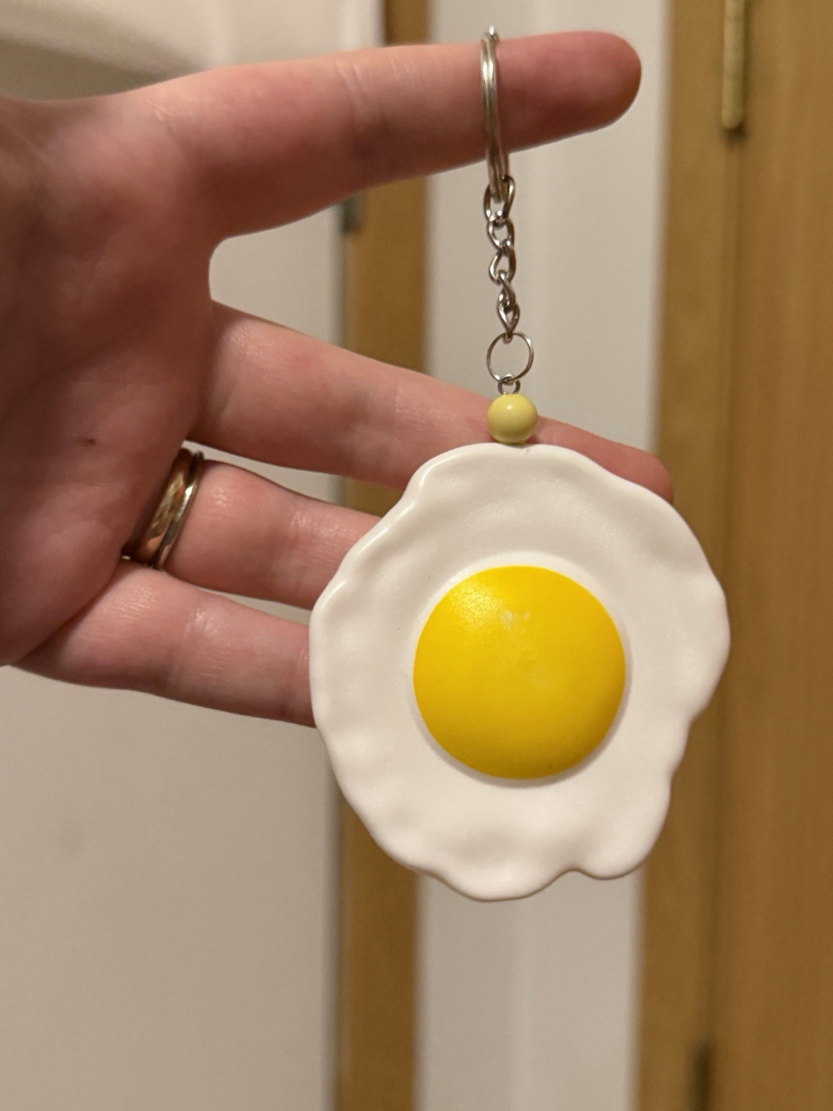 Egg Toy Upcycled Keychain