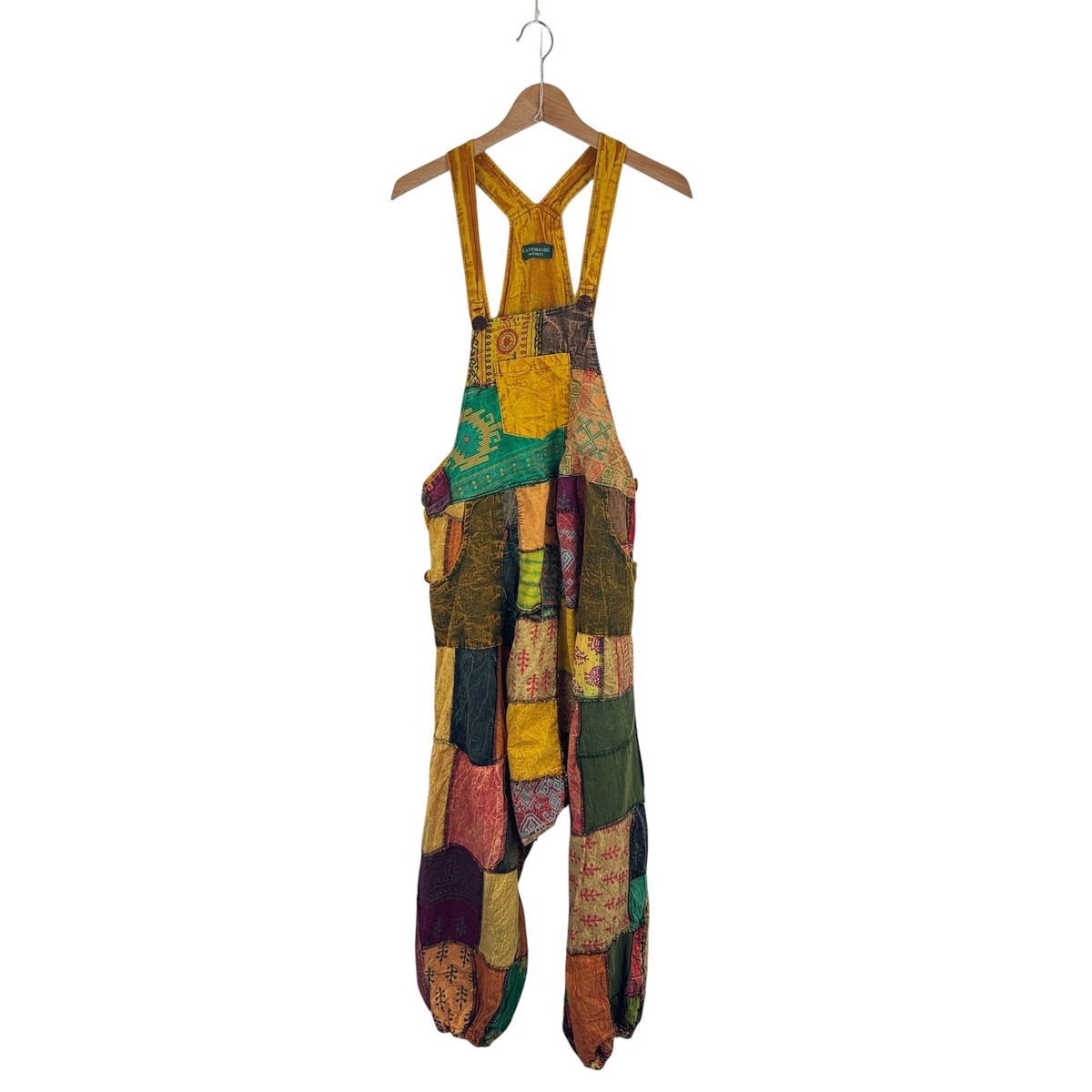 Katmandu Imports Harem Overalls Patchwork OS Jumpsuit