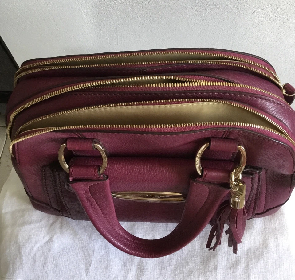 Sac LANCEL authentique cuir véritable collection Adjani Fushia TBE - Photo 4/4