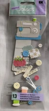 Jolee's Boutique Scrapbook Stickers Sewing Machine Seamstress 