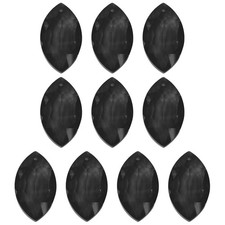 K9 Crystal Pendants Oval Beads, 10 Pack 38mm Chandelier Prisms DIY Black