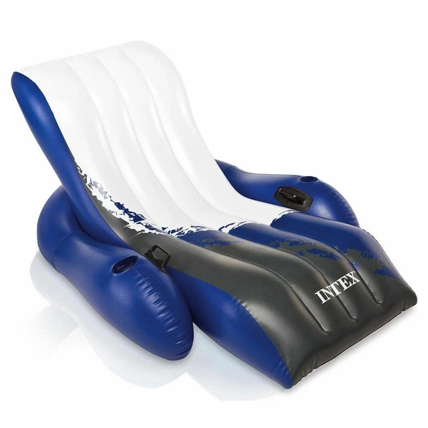 Intex Relax Lounge Schwimmliege Luftmatratze Badespaß - GeträNkehalter Pool Dhl-image