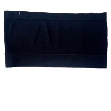 Abound Bandeau Cropped Tube Top Women's XL Black Ribbed Strapless NWOT