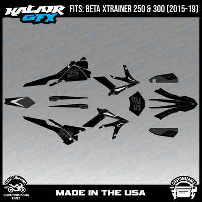 Graphics Kit for  Beta Xtrainer 250 300 (2015-2019) Ominous Series - Smoke