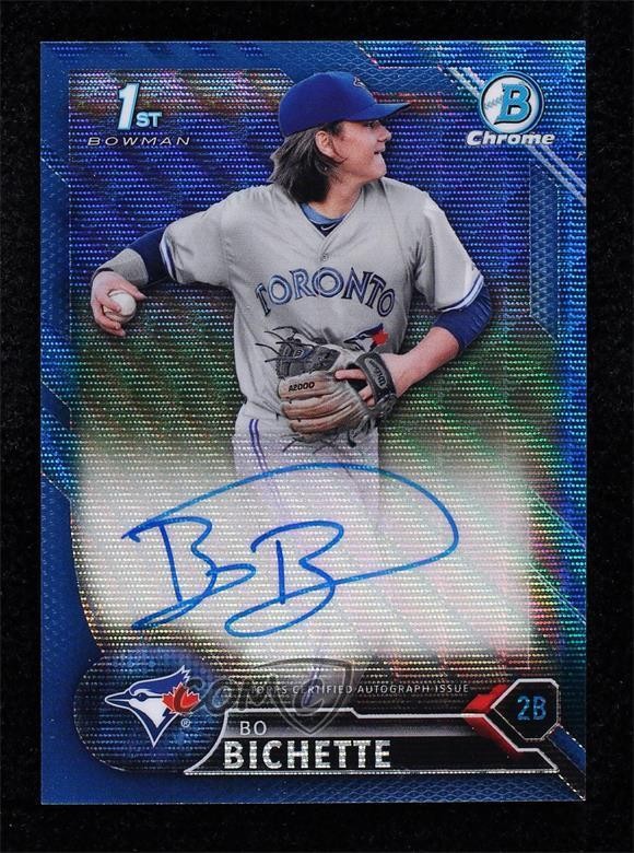 2016 Bowman Draft Chrome Pick Blue Wave Refractor 147/150 Bo Bichette Auto 1ic