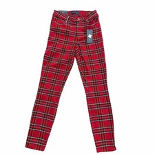 Tommy Hilfiger Tribeca Skinny Ankle Pant 8 Tartan Plaid size 2 NEW