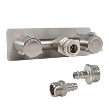 All Metal RV Exterior Quick Connect Faucet,4"RV Shower Faucet Brushed Nickel