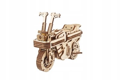 Compact Folding Scooter Mechanical 3D Puzzle Model Construction Kit Wood