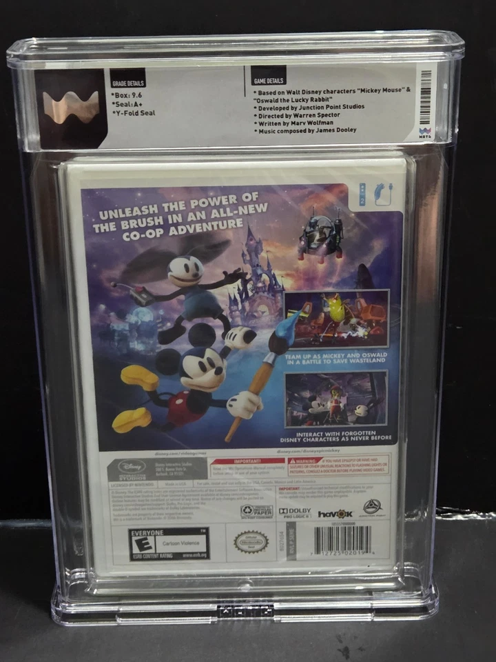 Disney Epic Mickey 2 WATA 9.6 A+ Sealed Wii 2012 Rare Disney Vault Game Mickey O - Image 4 of 4