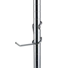 Shelf Pole Hooks 5-Pack | 4" Chrome Hooks for 1-Inch Diameter Poles ONLY | He...