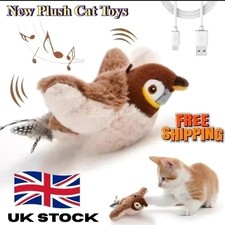 USB Interactive Flying Bird Cat Toys Electronic Pet Simulation Sparrow Toy US