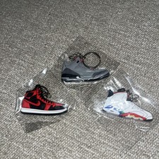 2D Sneakers Keychains lot of 3 Nike Air Jordan Shoes   