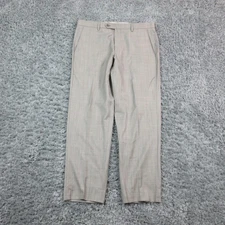 Zignone Pants Mens 35 Wool Dress Comfort Waistband Made in Italy Formal 36x29.5*