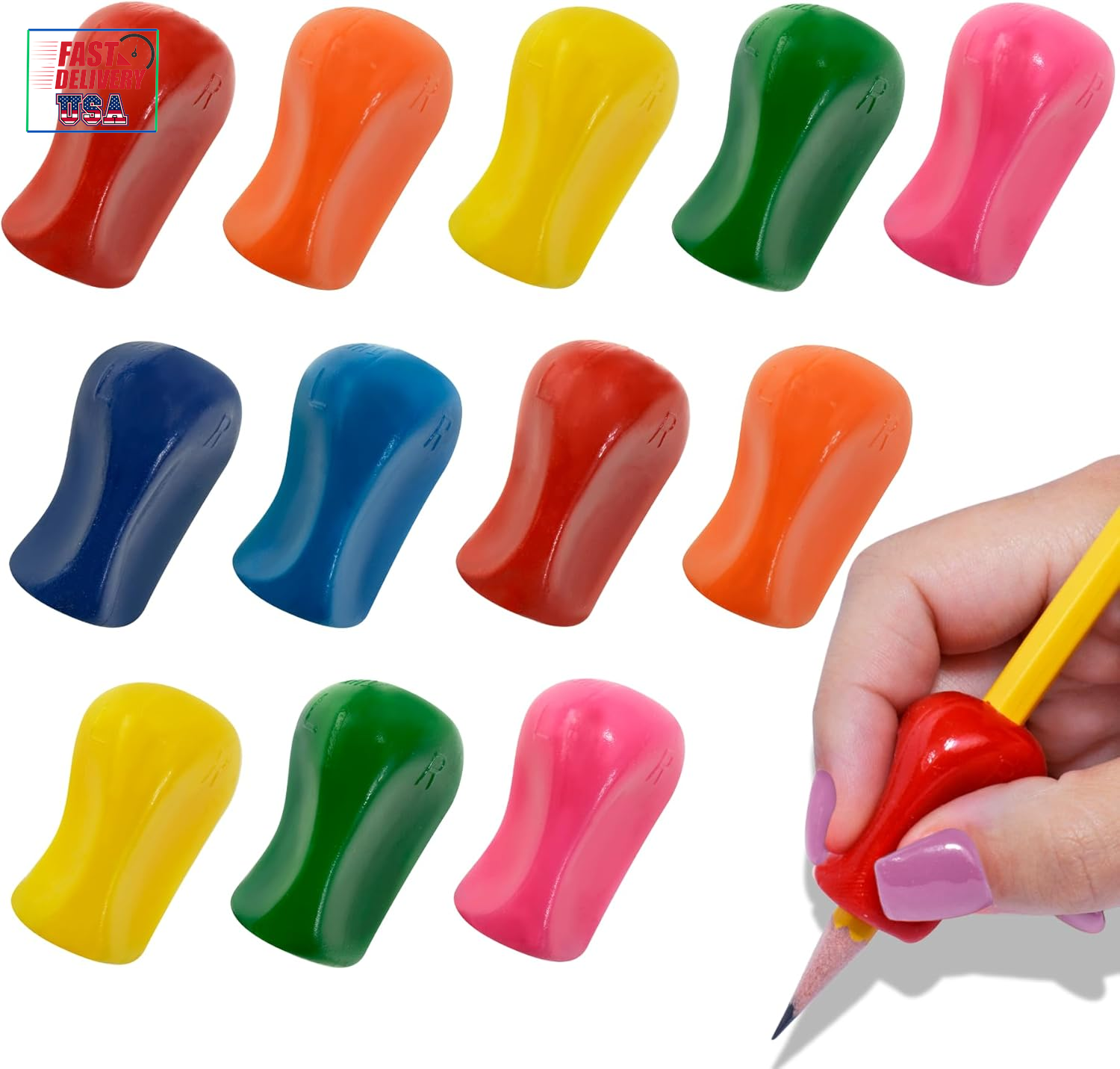 Original Pencil Gripper, Universal Ergonomic Writing Aid for Righties and Leftie