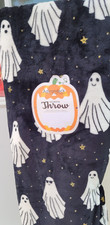 Berkshire Halloween Throw Blanket NWT 50 X 70 Black Hip Cool Happy Ghosts