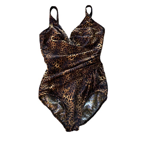slimming leopard print swimsuit