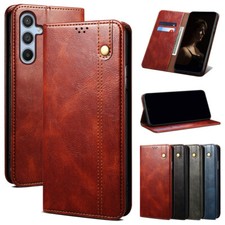 Für Samsung Galaxy S25 Ultra S24 FE S23 S22 A16 A26 A36 A56 Handy Hülle PU Leder