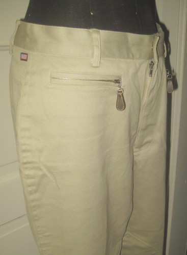 Vintage 90's Tan POLO JEANS RALPH LAUREN Jeans Equestrian Zip Pockets 10 - Picture 6 of 8