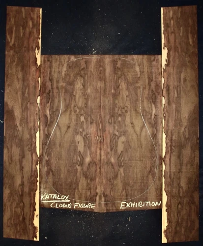 Guitar Luthier Tonewood FIGURED KATALOX ROYAL EBONY Acoustic backs sides SET