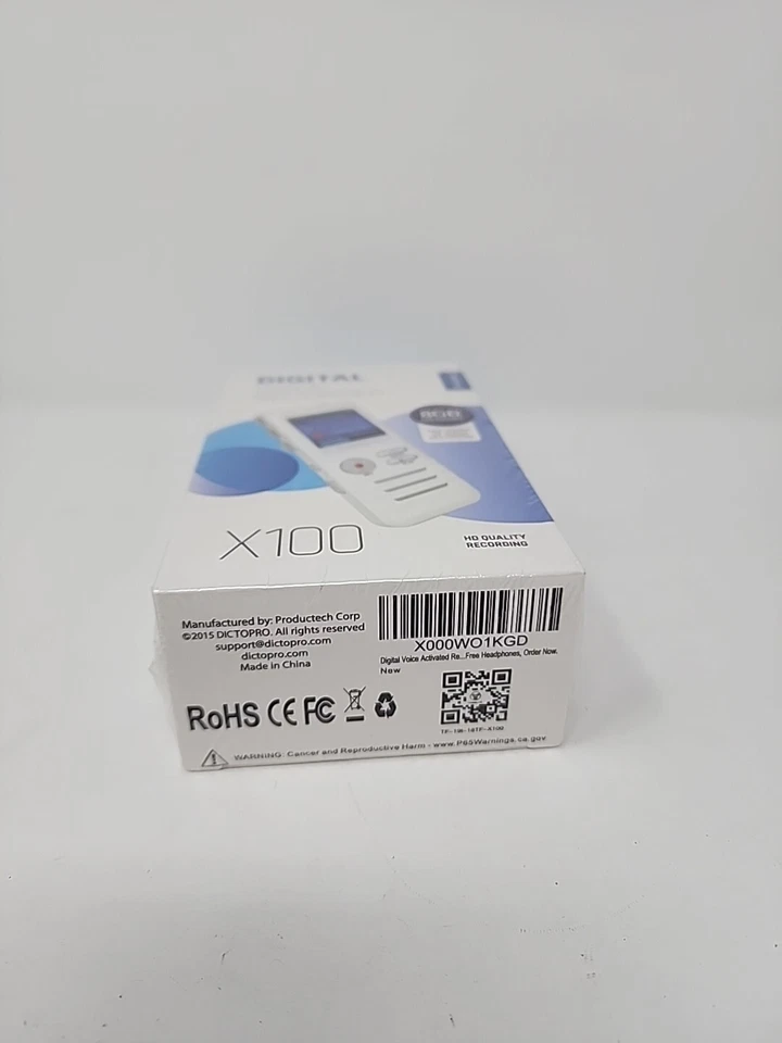 DICTOPRO X100 Digital Voice Activated Recorder Portable Mini Tape Dictaphone 8GB - Image 4 of 4