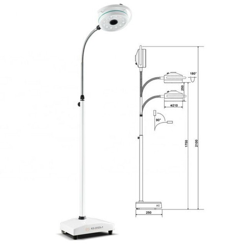36W Dental Shadowless Floorstanding LED Lamp Surgical Cold Exam Light KD-2012L-1 - 第 5/15 張圖片