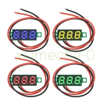 Red/Blue/Green DC 3.7-30V 0.36 2 Wire LED Digital Panel Meter Voltage Voltmeter